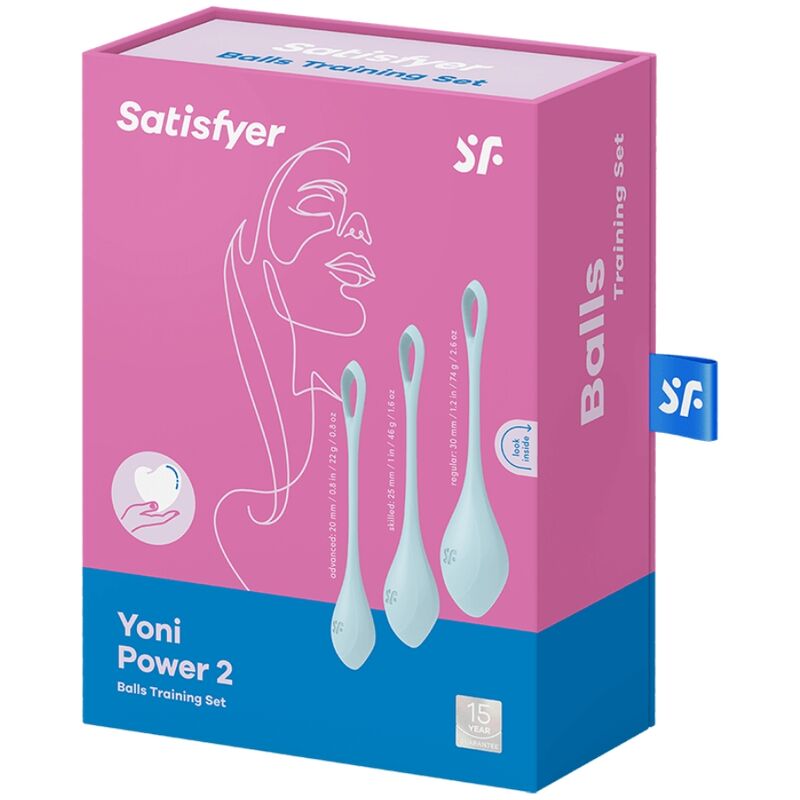 SATISFYER Yoni Power 2 Kit Entrenamiento Suelo Pélvico Azul | Nox Placer