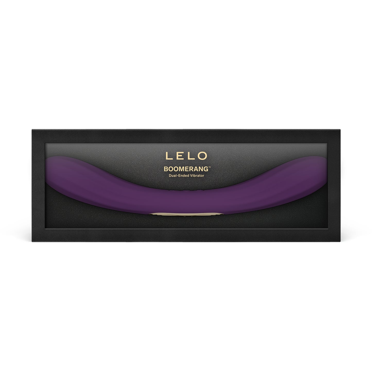 LELO BOOMERANG vibrador doble para parejas en su caja de presentación premium