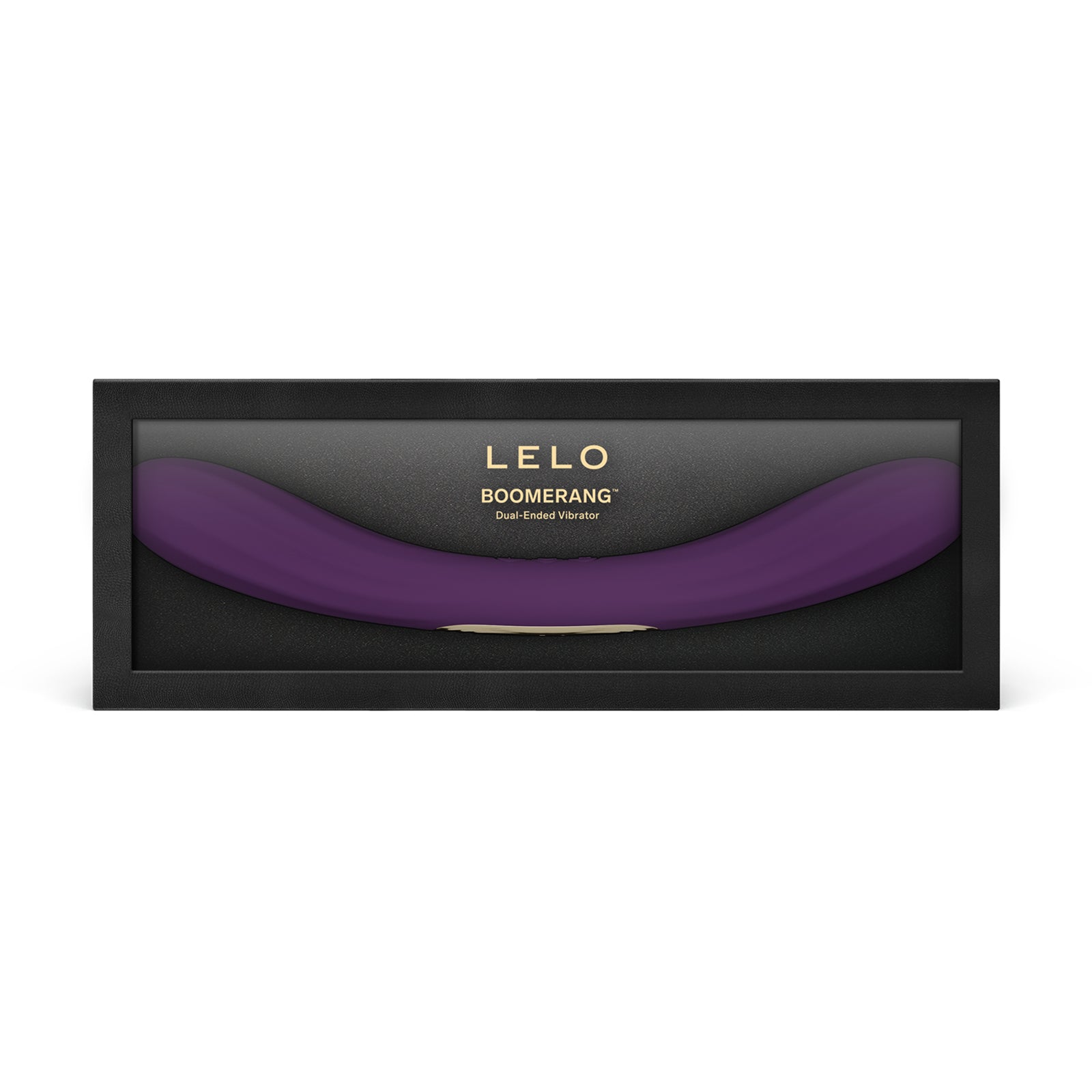 LELO BOOMERANG vibrador doble para parejas en su caja de presentación premium