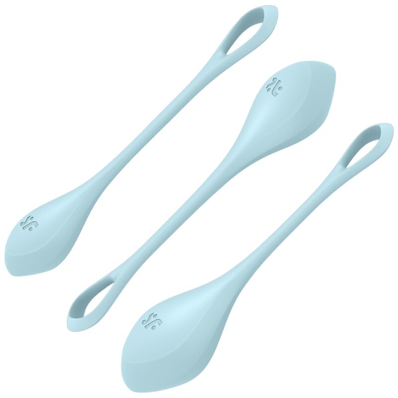 SATISFYER Yoni Power 2 Kit Entrenamiento Suelo Pélvico Azul | Nox Placer