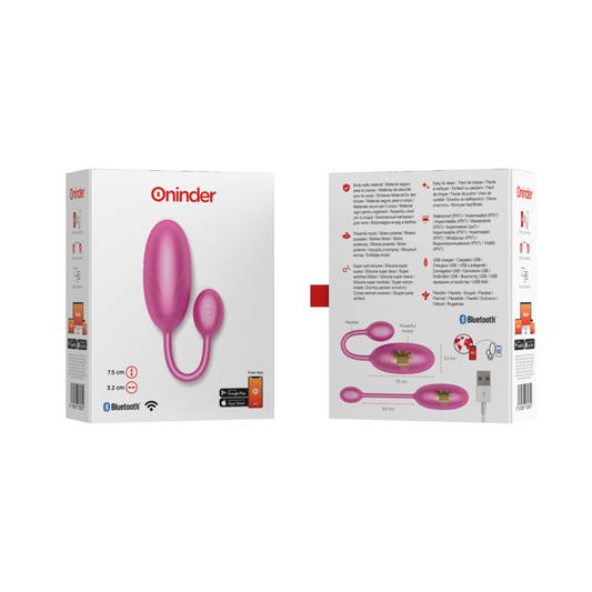 ONINDER Tokyo Huevo Vibrador Rosa 7.5x3.2cm con App | Nox Placer