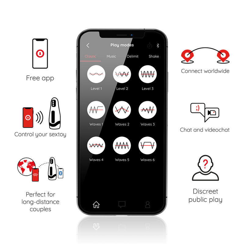 Oninder Seoul Masturbador Masculino de Compresión y Vibración con App