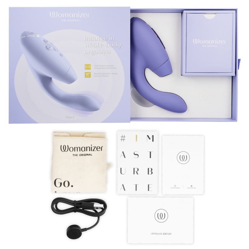 Womanizer DUO 2 Lila - Packaging frontal y trasero