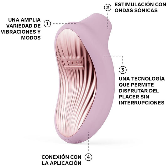 LELO SONA 3 Cruise Masajeador Sónico Clítoris Rosa - ondas sónicas, vibraciones y app LELO